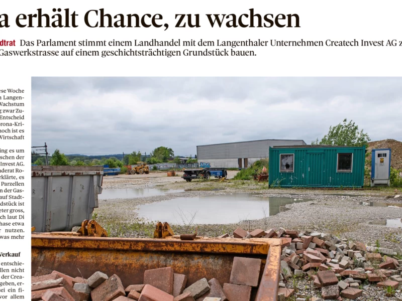 Die createch ag darf wachsen!
